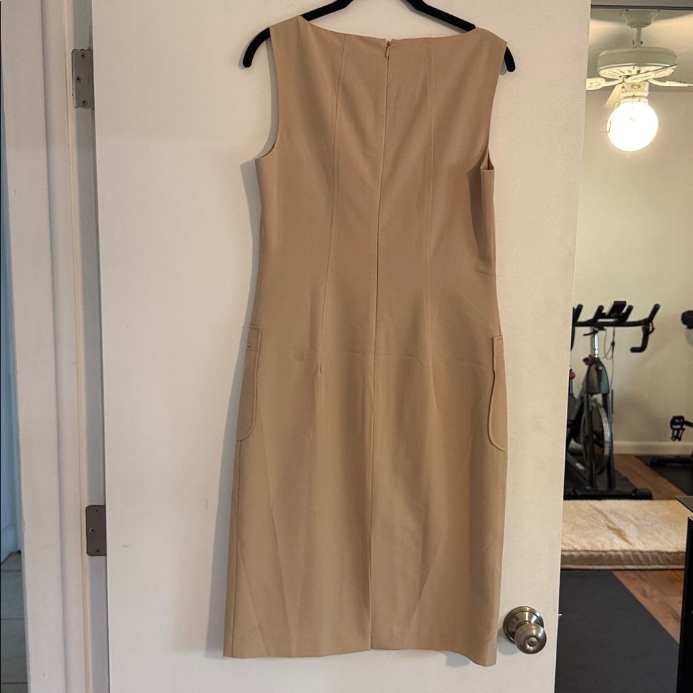 Calvin Klein sleeveless sheath dress beige Size medium - Picture 3 of 10